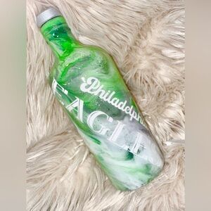 Hand made Philadelphia Eagles Light Up Bottle. One of a kind. Great X-mas gift!